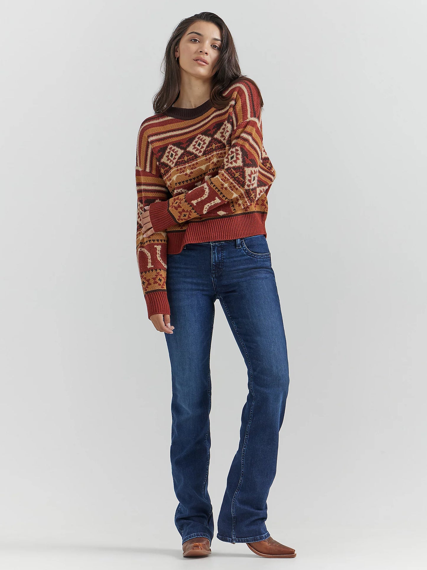Horseshoe Burgundy Sweater